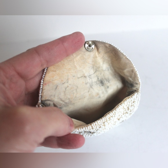 Vintage Beaded Coin Purse, Evening Victorian Style Bling Beads - Picture 4 of 8